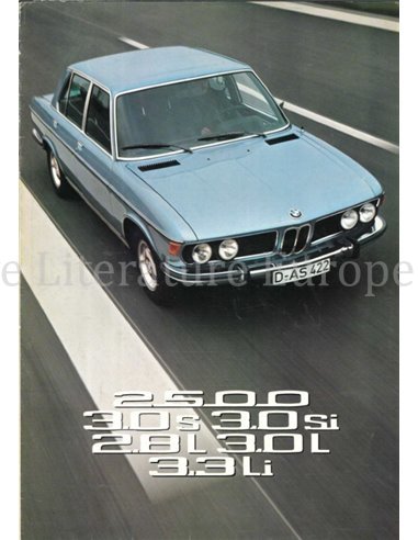 1975 BMW 2500 | 2.8 L | 3.0S | 3.0SI | 3.0L | 3.3LI BROCHURE DUITS