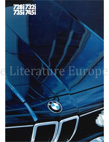 1982 BMW 7 SERIES BROCHURE DUTCH