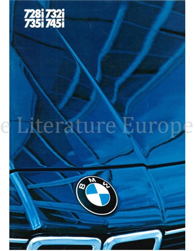 1984 BMW 7 SERIES BROCHURE DUTCH