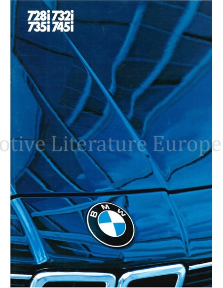 1984 BMW 7 SERIE BROCHURE NEDERLANDS