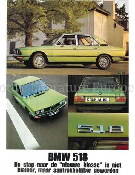 1974 BMW 5 SERIES BROCHURE DUTCH