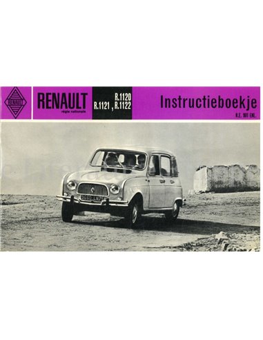 1968 RENAULT 4 BETRIEBSANLEITUNG NIEDERLÄNDISCH