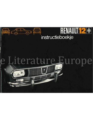 1970 RENAULT 12 OWNERS MANUAL DUTCH