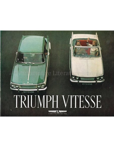 1962 TRIUMPH VITESSE 6 BROCHURE ENGELS