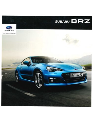 2013 SUBARU BRZ PROSPEKT FRANZÖSISCH