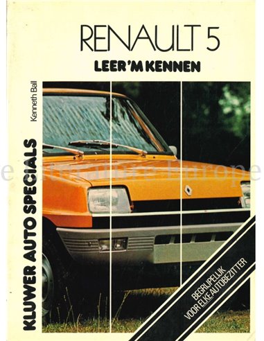 1972 - 1976 RENAULT 5 L | TL | LS | TS | GTL REPARATURANLEITUNG NIEDERLÄNDISCH