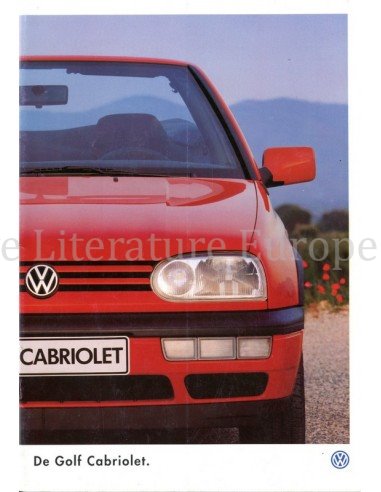 1995 VOLKSWAGEN GOLF CABRIOLET BROCHURE DUTCH