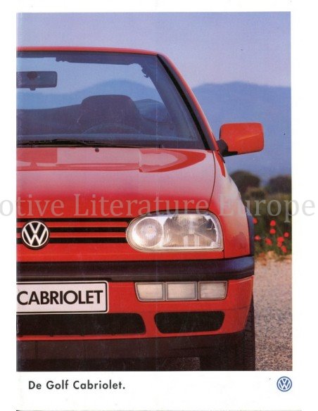 1995 VOLKSWAGEN GOLF CABRIOLET BROCHURE NEDERLANDS