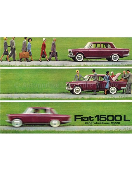 1963 FIAT 1500L BROCHURE ENGELS