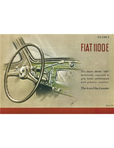 1950 FIAT 1100 BROCHURE ENGLISH