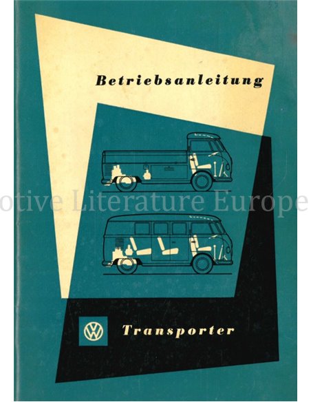 1955 VOLKSWAGEN T1 TRANSPORTER OWNERS MANUAL GERMAN