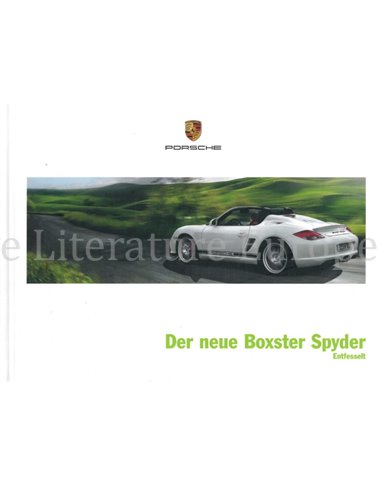 2010 PORSCHE BOXSTER SPYDER HARDCOVER BROCHURE DUITS