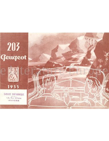 1955 PEUGEOT RANGE BROCHURE DUTCH