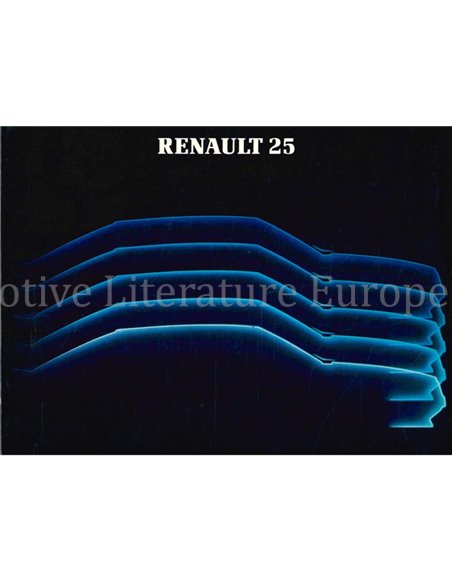 1987 RENAULT 25 OWNERS MANUAL DUTCH