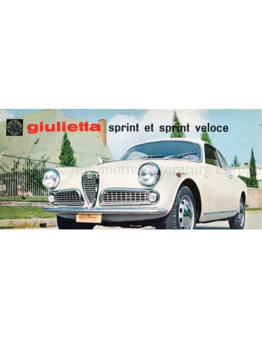 1959 ALFA ROMEO GIULIETTA SPRINT BROCHURE FRANS