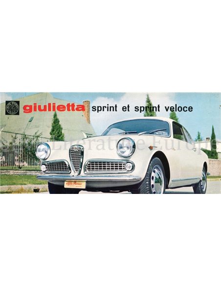 1959 ALFA ROMEO GIULIETTA SPRINT BROCHURE FRANS