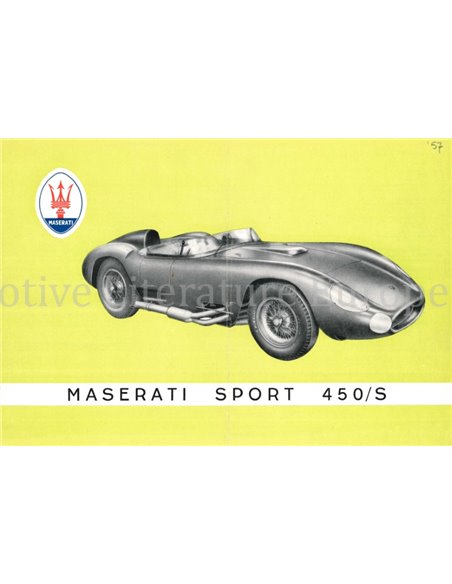 1957 MASERATI 450 S DATENBLATT