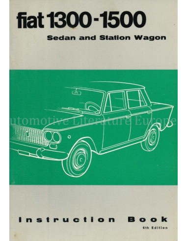 1964 FIAT 1300 | 1500 OWNERS MANUAL ENGLISH