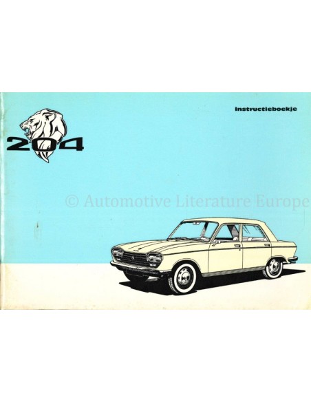 1974 PEUGEOT 204 OWNERS MANUAL DUTCH