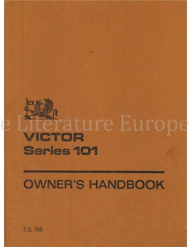 1965 VAUXHALL VICTOR OWNERS MANUAL ENGLISH