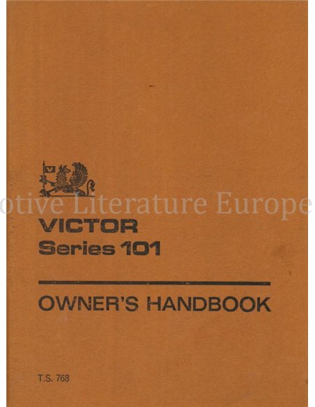 1965 VAUXHALL VICTOR OWNERS MANUAL ENGLISH