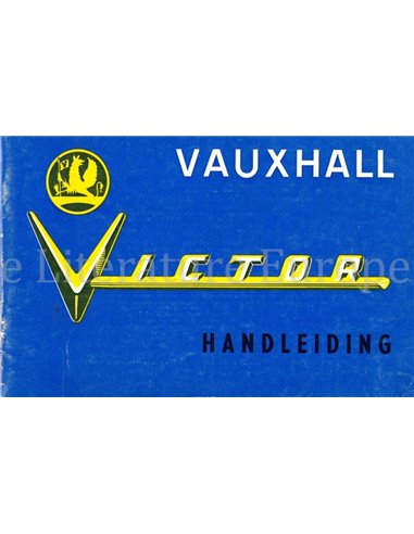 1961 VAUXHALL VICTOR OWNERS MANUAL DUTCH