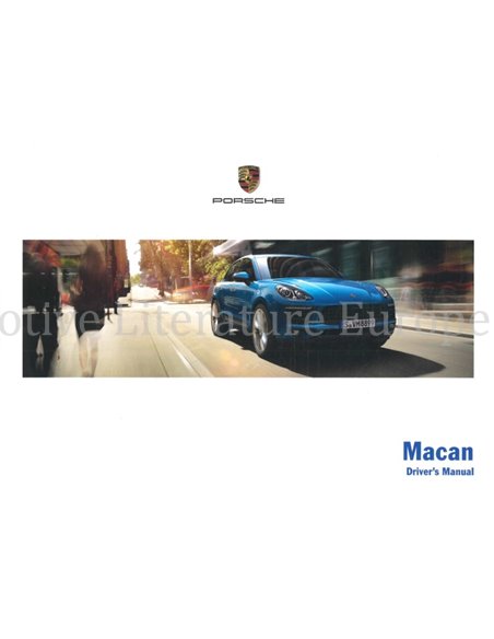 2015 PORSCHE MACAN OWNERS MANUAL ENGLISH