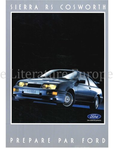 1986 FORD SIERRA RS COSWORTH DATENBLATT FRANZÖSISCH