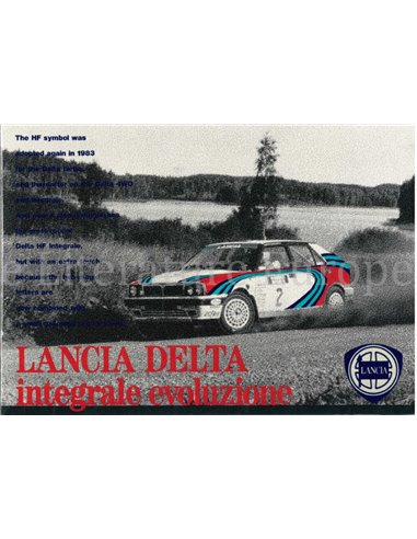 1989 LANCIA DELTA INTEGRALE EVOLUZIONE BROCHURE JAPANS | ENGELS