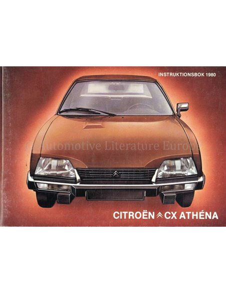 1980 CITROEN CX ATHENA INSTRUCTIEBOEKJE ZWEEDS