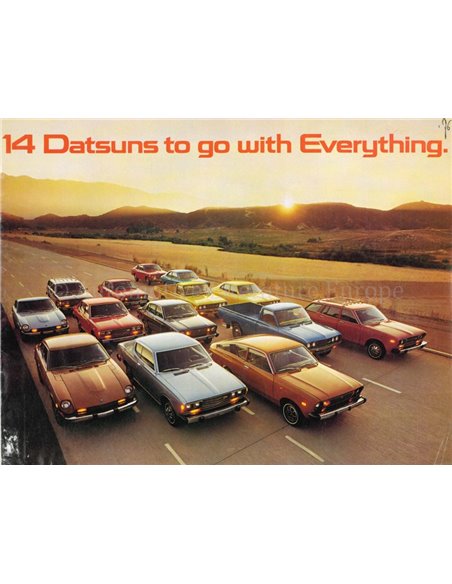 1976 DATSUN PROGRAMM PROSPEKT ENGLISCH