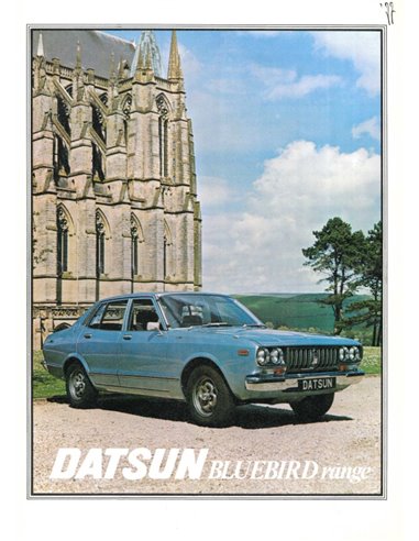 1977 DATSUN BLUEBIRD MKII PROGRAMM PROSPEKT ENGLISCH