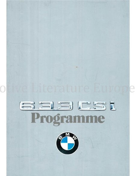 1979 BMW 6 SERIE BROCHURE JAPANS