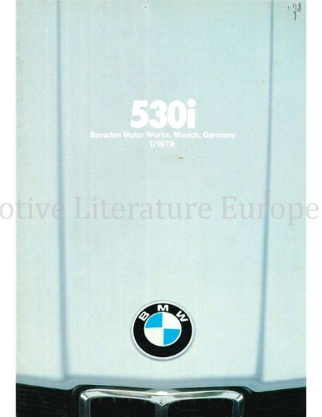 1978 BMW 5 SERIE BROCHURE ENGELS (USA)