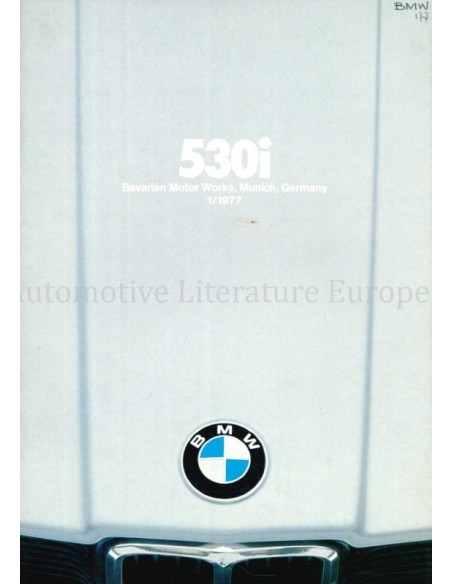 1977 BMW 5 SERIE BROCHURE ENGELS (USA)