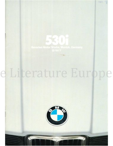 1977 BMW 5 SERIE BROCHURE ENGELS (USA)