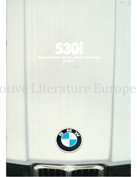 1977 BMW 5 SERIE BROCHURE ENGELS (USA)