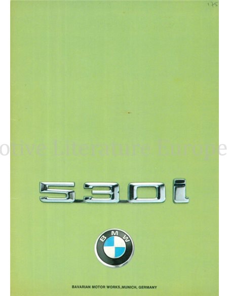 1974 BMW 5 SERIES BROCHURE ENGLISH (US)