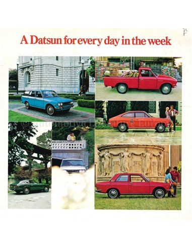 1972 DATSUN PROGRAMM PROSPEKT ENGLISCH