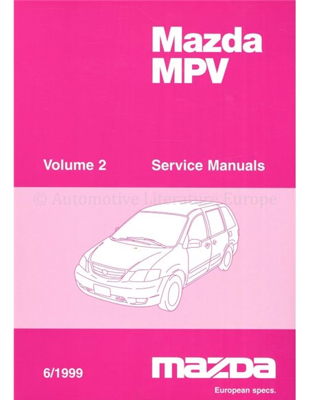 1999 MAZDA MAZDA MPV WERKSTATTHANDBUCH ENGLISCH