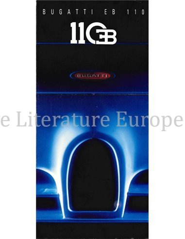 1992 BUGATTI EB110 GT | SUPERSPORT BROCHURE FRANS