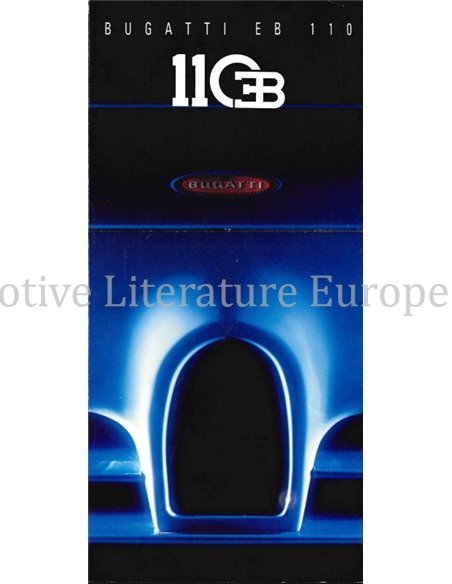 1992 BUGATTI EB110 GT | SUPERSPORT BROCHURE FRANS