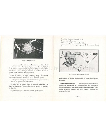 1949 CITROËN U23-R INSTRUCTIEBOEKJE FRANS