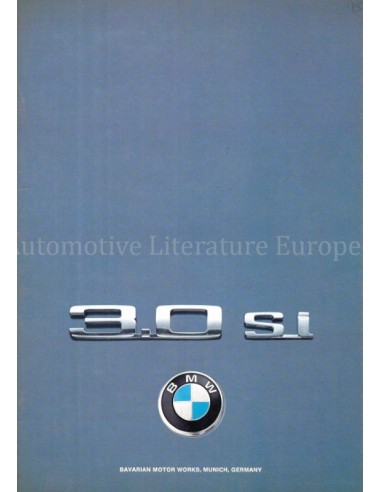 1974 BMW 3.0SI BROCHURE ENGLISH (US)