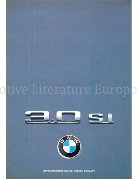 1974 BMW 3.0SI BROCHURE ENGELS (USA)