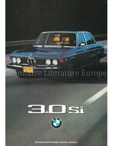 1974 BMW 3.0SI BROCHURE ENGELS (USA)