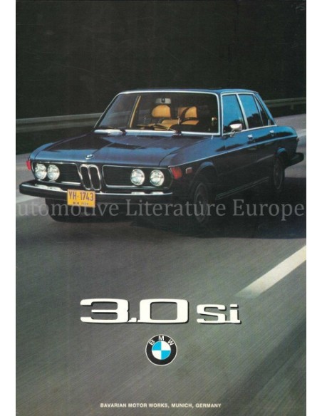 1974 BMW 3.0SI BROCHURE ENGELS (USA)