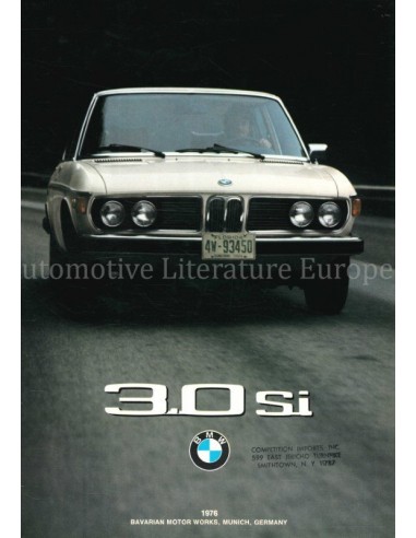 1975 BMW 3.0SI BROCHURE ENGLISH (US)