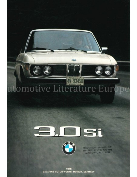 1975 BMW 3.0SI BROCHURE ENGELS (USA)