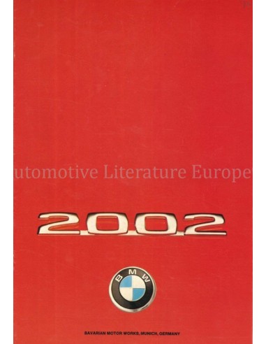 1974 BMW 2002 BROCHURE ENGELS (USA)